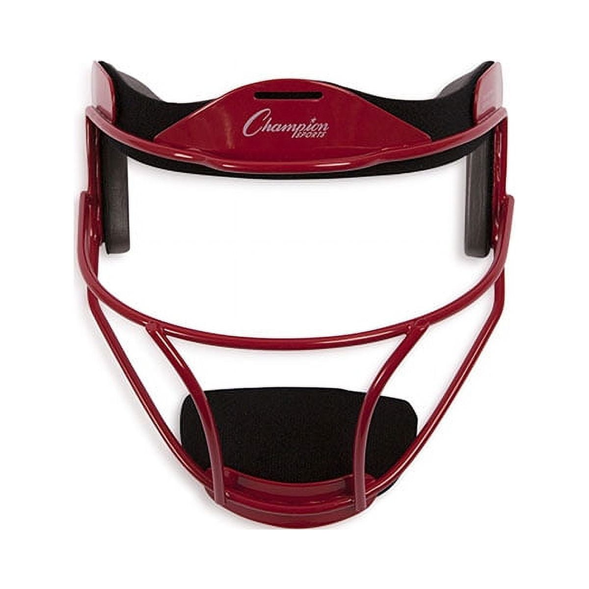 Champion Sports Adult Size Softball Face Mask Head Gear, Red
