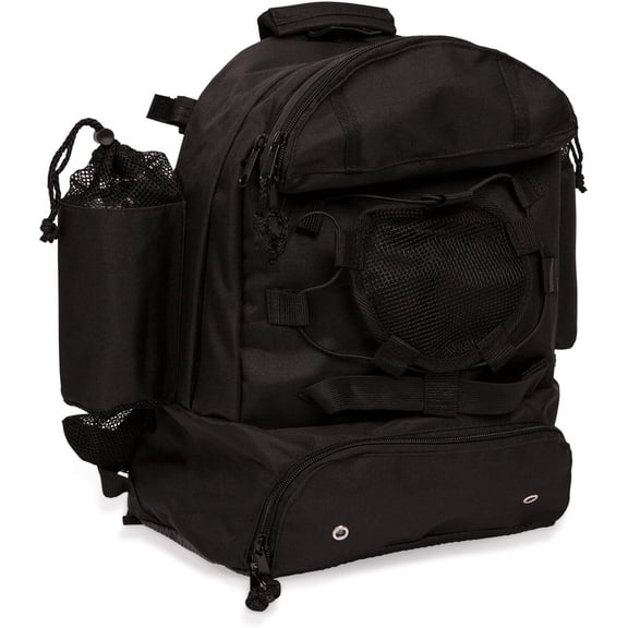 Champion Sports Baseball Backpack – Holds Bats, Glove, Helmet – Adjustable Straps and Hanging Hooks