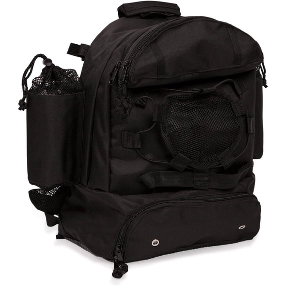 Champion Sports Baseball Backpack – Holds Bats, Glove, Helmet – Adjustable Straps and Hanging Hooks