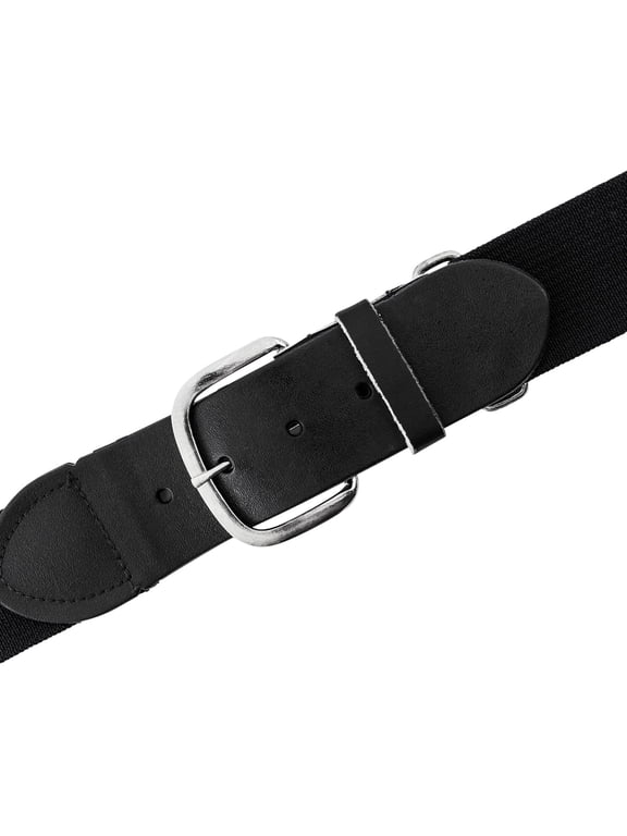 Baseball/Softball Uniform Belt - Comfort Stretch Fit Uniform Belt - Durable Syntex Tab - Adult: 22"-46" - Black
