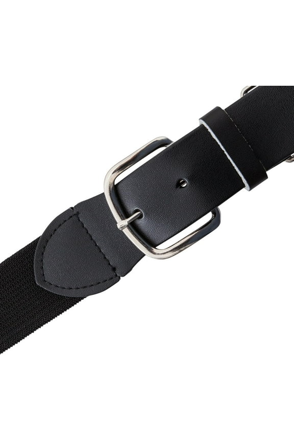 Baseball/Softball Uniform Belt - Comfort Stretch Fit Uniform Belt - Durable Syntex Tab - Youth: 18"-32" - Black