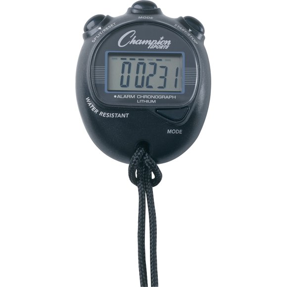 Champion Sports Big Digit Display Stop Watch Black