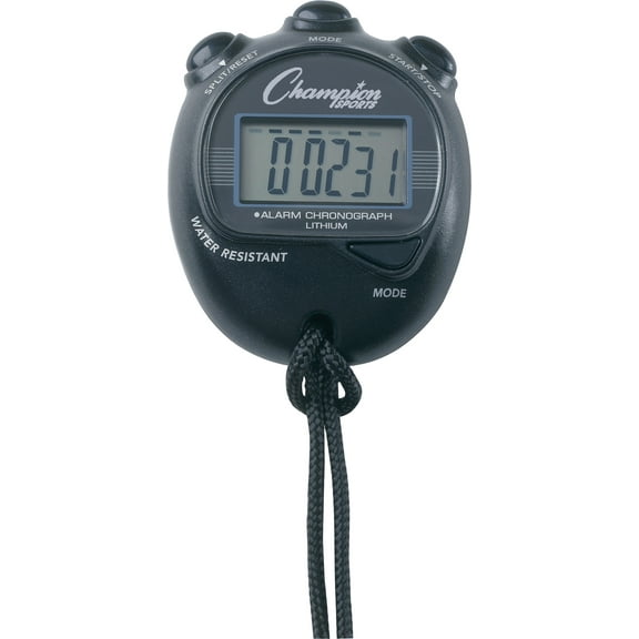 Champion Sports Big Digit Display Stop Watch Black