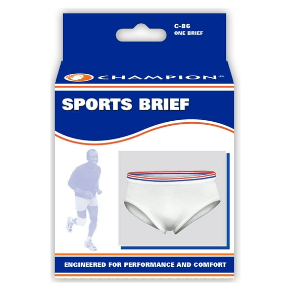 Champion Sports Brief, White, Regular