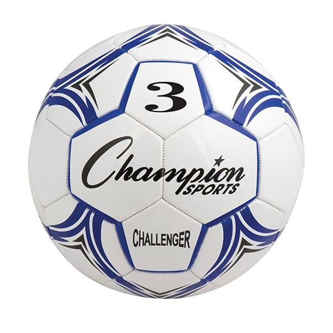 Champion Sports  Challenger Series Soccer Ball - Royal & White - Size 3