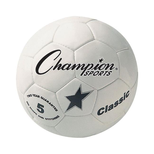 Champion Sports  Classic Soccer Ball, White & Black - Size 5