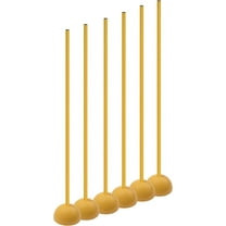 Champion Sports Coaching Sticks With Base, Pack of 6, Yellow, One Size