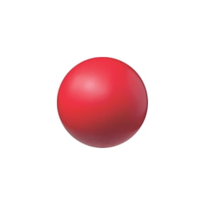 Champion Sports Coated High Density Foam Ball – 6 Inch, Red