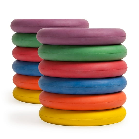 Champion Sports Deck Tennis Rings: Outdoor Party, Beach & Playground Game for Adults, Kids & Families - Set of 12 Rubber Disks for Tennikoit Games