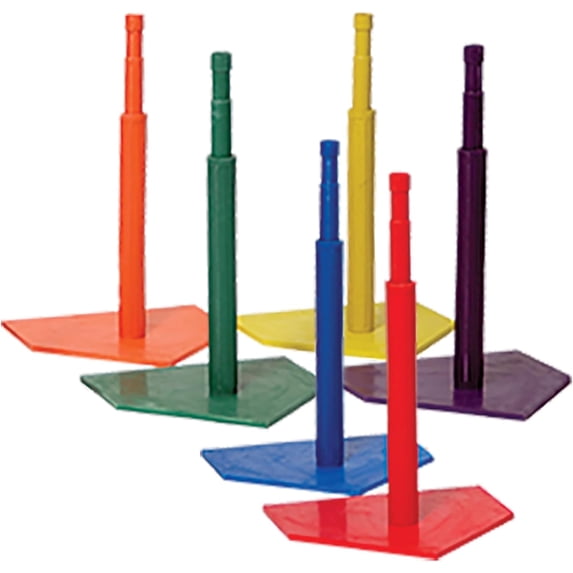 Champion Sports Deluxe 6-Color Batting Tee Set - 22" to 47" - Set of 6