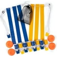 thumbnail image 1 of Deluxe Flag Football Game Set: Champion Sports Flag Football Equipment - Game Sets with 5 Blue Flag Football Belts, 5 Yellow Flag Football Belts, 4 Orange Disc Cones and Mesh Carrying Bag, 1 of 7
