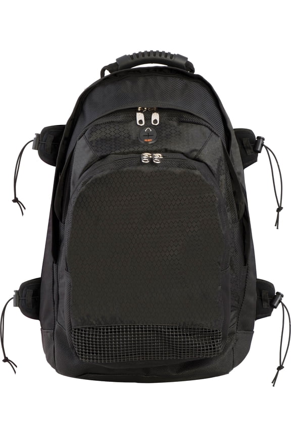 600 Denier® Deluxe All Purpose 2 Compartment Backpack with Outer Pockets - Adjustable Straps & Carry Handle - 20"L x 13"W x 10"H - Black