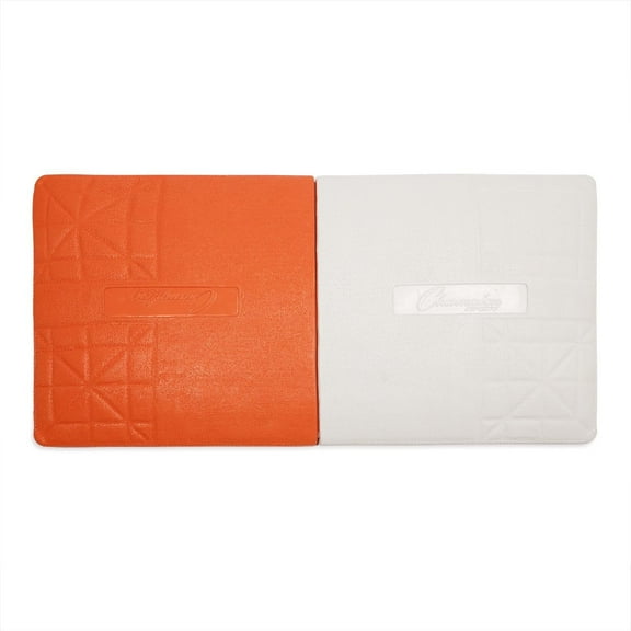 Champion Sports Pro Double First Base - Official One Piece Double First Base - Easy Install Base With Ground Anchors, Orange