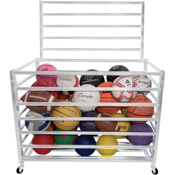 Champion Sports Economy Lockable Ball Storage Locker, White