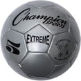 thumbnail image 1 of Champion Sports Extreme Series Soccer Ball Size 5 - Collegiate, Professional, and League Standard Kick Balls - All Weather, Soft Touch, Maximum Air Retention - For Adults, Teenagers, Silver, 1 of 6
