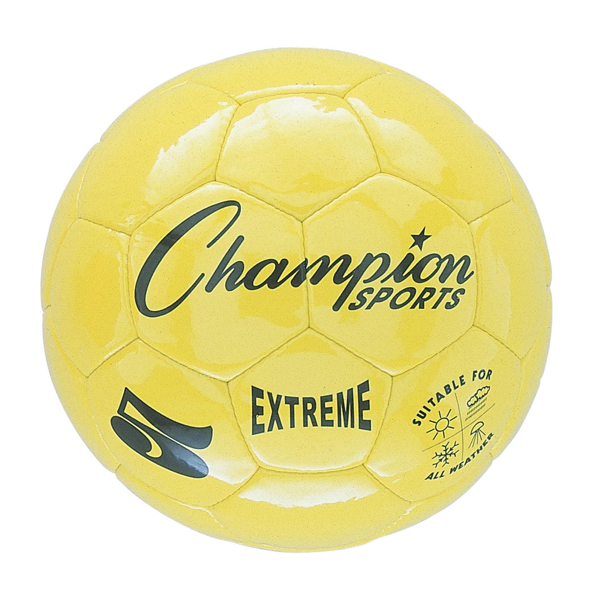 "Champion Sports Extreme Soccer Ball, Size 5, Yellow, Pack of 2"
