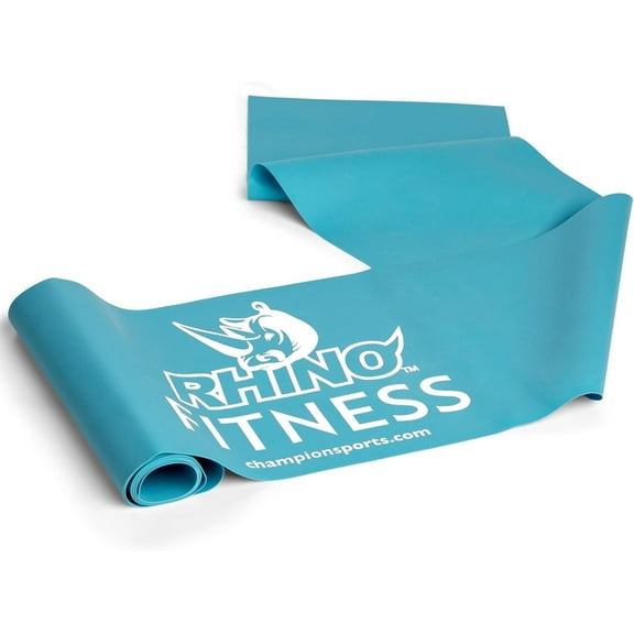 Champion Sports Flat Resistance Band for Men and Women, 10 lbs Medium-Heavy Resistance, Blue - Durable Fitness Band for Strength Training, Stretching, Rehabilitation - Premium Home Workout Equipment