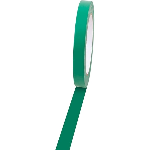 Champion Sports Floor Marking Vinyl Tape, Green, 1/2" x 36yd