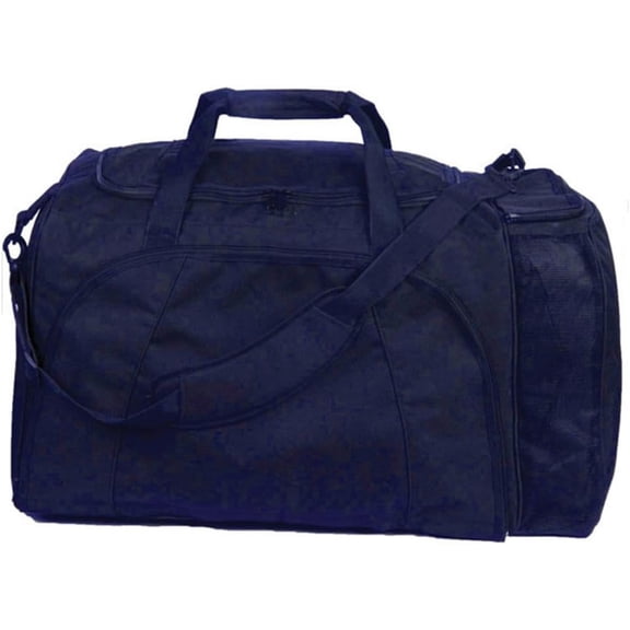 Champion Sports 600 DenierĀ® Multi Compartment Football Equipment Bag with Handles and Shoulder Strap - Navy