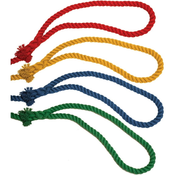 Champion Sports Four-Way Tug of War Rope - 50 Feet, Green/Red/Blue/Yellow