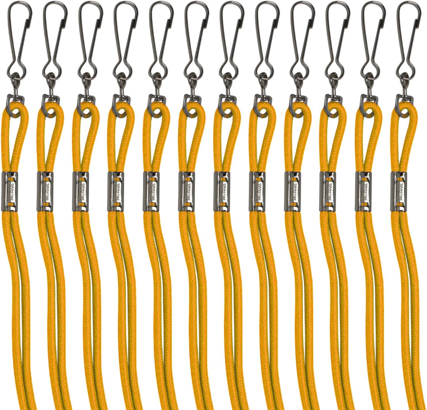 Champion Sports Nylon Lanyards with J-Hook Clip, Gold, Retail Card