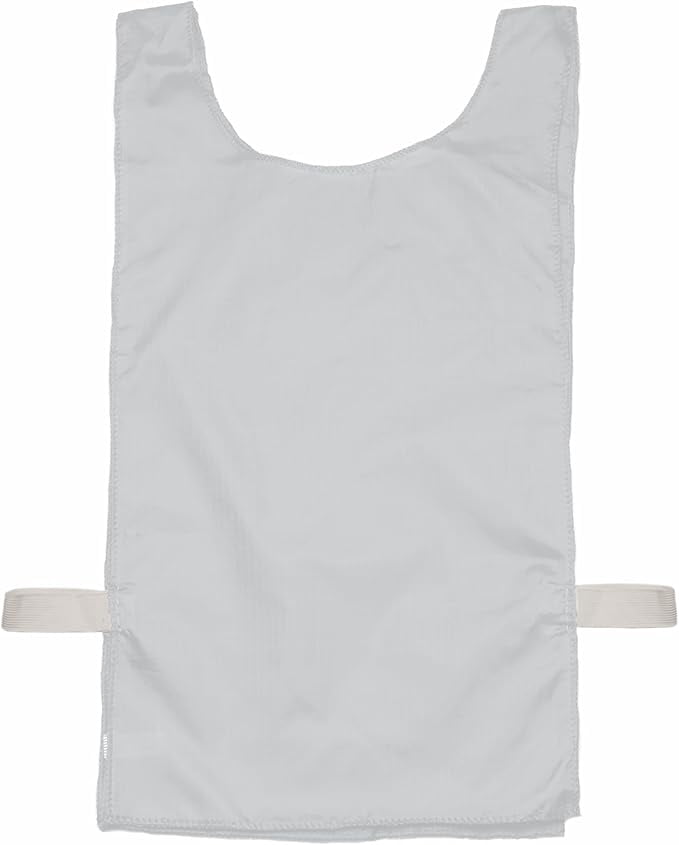 Pinnees Champion Sports Heavyweight Nylon Pinnie, Pack of 12, White, Adult ...