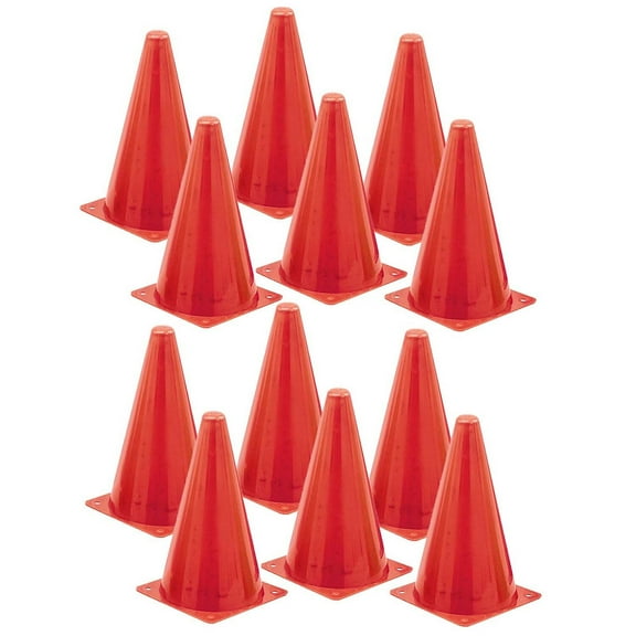 Champion Sports Hi-Visibility 9" Safety Cone Pack of 12 (CHSTC9-12)