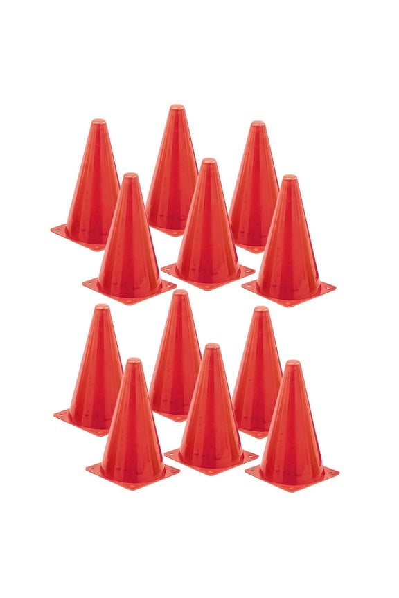 Hi-Visibility 9" Safety Cone Pack of 12 (CHSTC9-12)