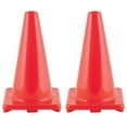 thumbnail image 1 of Champion Sports Hi-Visibility Flexible Vinyl Cone, 18" Orange, Pack of 2, 1 of 2