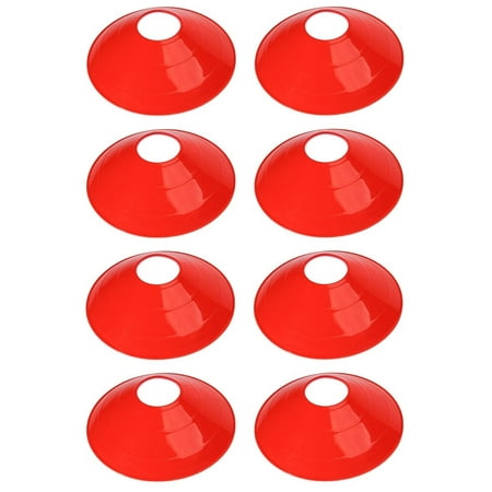 Champion Sports Indoor / Outdoor 7.5" Field Saucer Cones, Set of 8 (Red)