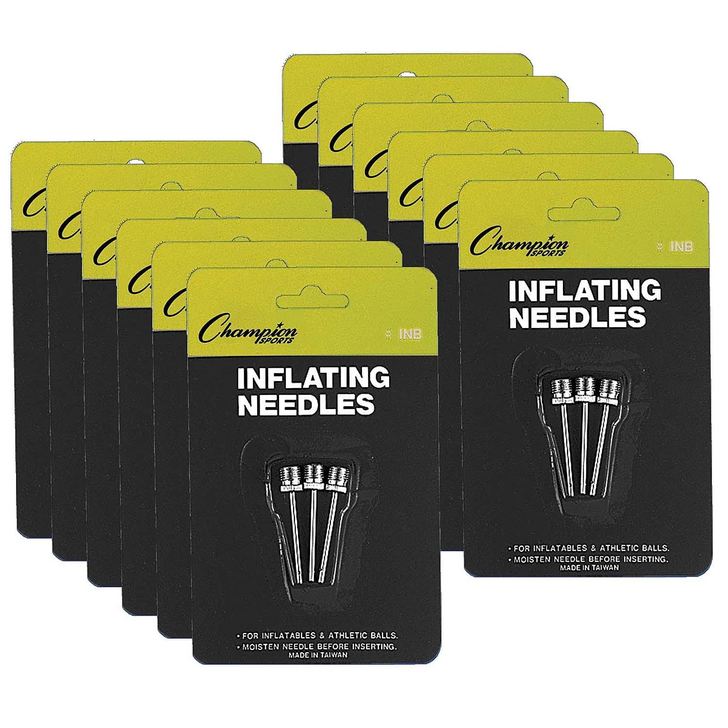 Needle Inflate Champion Sports Inflating Needles for Air Pump Silver 3/Pack 12 Packs ...