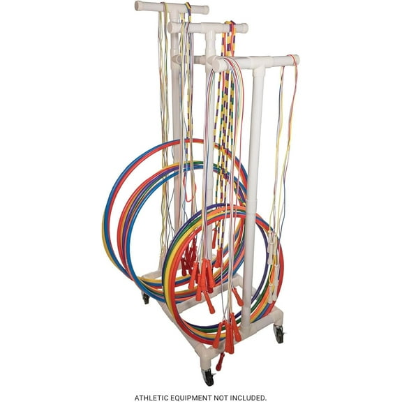 Champion Sports Durable Plastic Hoop Cart, 29 InchL X 19 InchW X 70 InchH