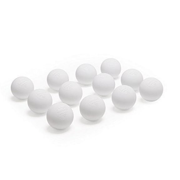Champion Sports LBWNOCSAE Rubber Lacrosse Balls, White, 12 Pack