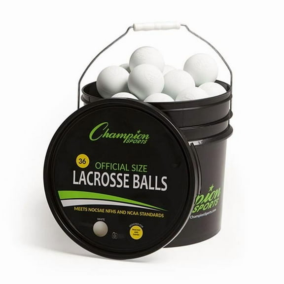 Champion Sports  Lacrosse Ball Bucket, White