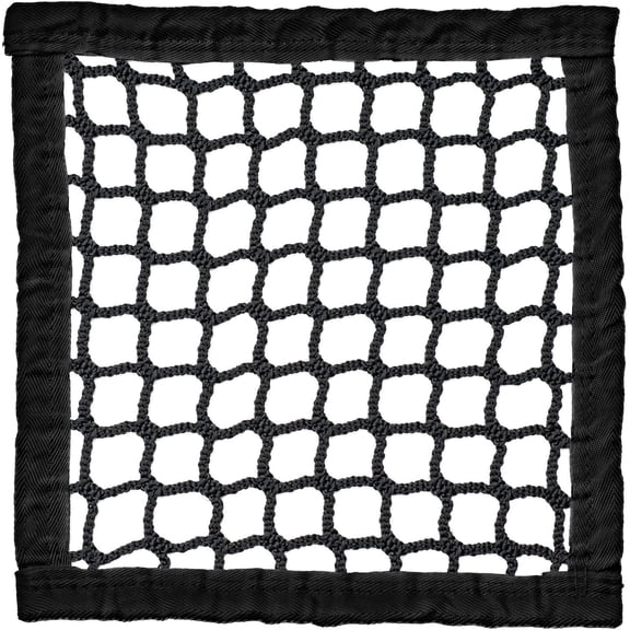 Champion Sports Lacrosse Goal Nets: 6mm Official Size Weather Treated Black Nylon Net Replacement - 2 Pack