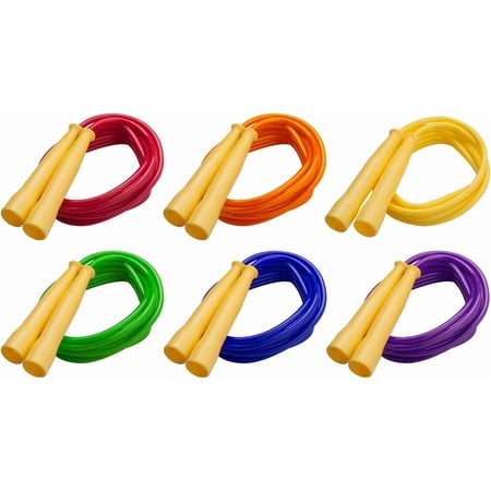 Champion Sports 8 Foot Licorice Jump Rope for Fitness, Assorted Colors - Speed Jump Ropes with Contoured Handles for Exercise, Cross Training, Boxing - Single Premium Skipping Rope for Kids, Adults