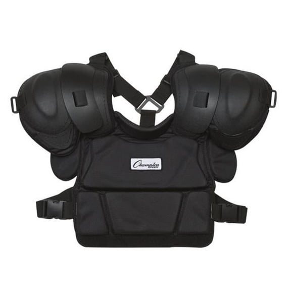Champion Sports  Low Rebound Foam Professional Umpire Chest Protector - Black - 16 in.