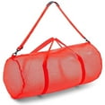 thumbnail image 1 of Champion Sports Mesh Duffle Bag with Zipper and Adjustable Shoulder Strap, 15” x 36”, Red, Multipurpose, Oversized Gym Bag for Equipment, Sports Gear, 1 of 9