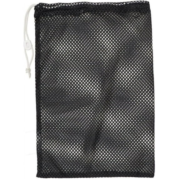 Champion Sports Mesh Sports Equipment Bag- Grey, 24" x 48"- Multipurpose, Nylon Drawstring Bag with Lock and ID Tag, for Balls, Swimming Gear, Laundry, Toys - Breathable Stuff Sack