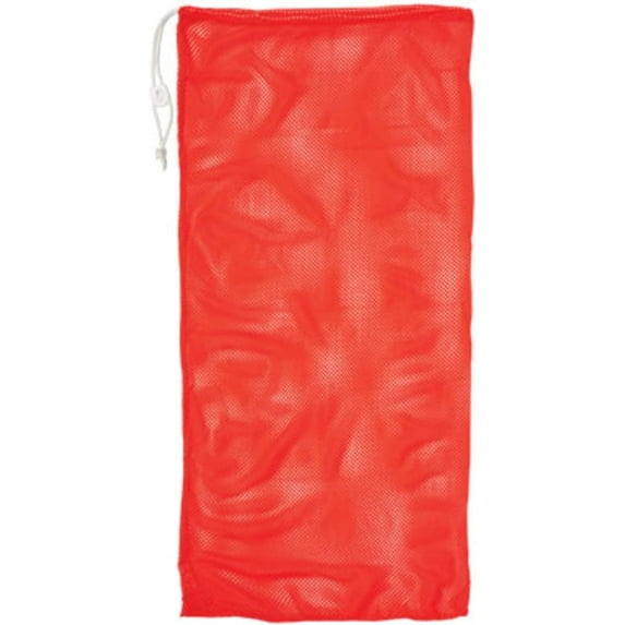 Champion Sports Mesh Sports Equipment Bag- Orange, 24" x 48"- Multipurpose, Nylon Drawstring Bag with Lock and ID Tag, for Balls, Swimming Gear, Laundry, Toys - Breathable Stuff Sack