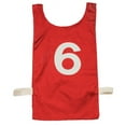 thumbnail image 1 of ChampionSportsHeavyweightNumberedNylonPinnie,Packof12,Red,Youth, 1 of 2