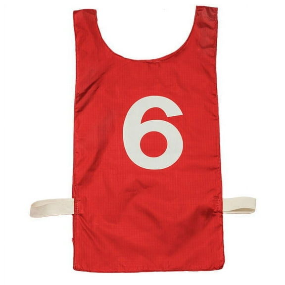 ChampionSportsHeavyweightNumberedNylonPinnie,Packof12,Red,Youth