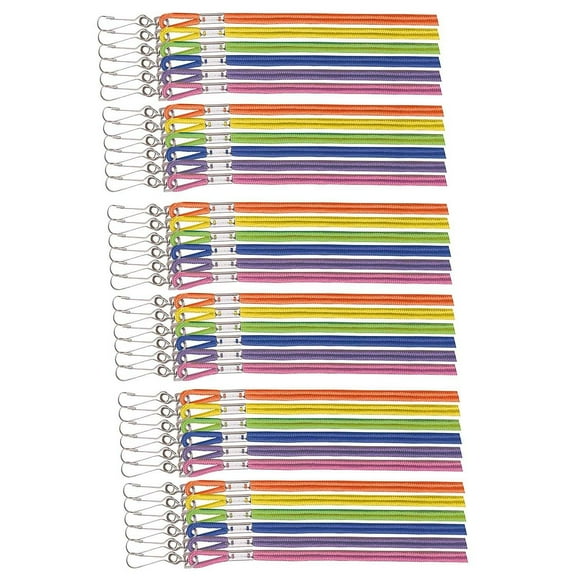 Champion Sports Nylon Lanyards Assorted Neon 12/Pack 3 Packs (CHS127ASST-3)