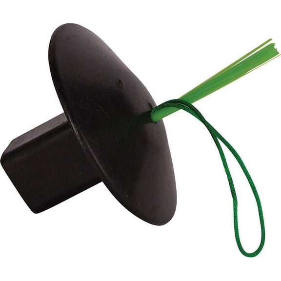 Champion Sports Black Rubber Baseball Anchor Plug Base Plug with Easy View Optic Stem and Rope, 1-Count