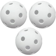 Champion Sports Plastic Golf Balls for Golf Practice, 12 Pack, White - Durable, Hollow Golf Wiffle Ball Set for Kids, Beginners - Lightweight Golf Ball with Limited Flight - Premium Golf Equipment