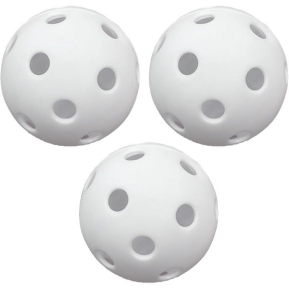 Champion Sports Plastic Golf Balls for Golf Practice, 12 Pack, White - Durable, Hollow Golf Wiffle Ball Set for Kids, Beginners - Lightweight Golf Ball with Limited Flight - Premium Golf Equipment