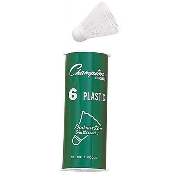 Champion Sports  Plastic Indoor Shuttlecocks - 6 Each
