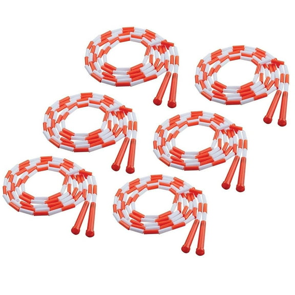 Champion Sports Plastic Segmented Jump Rope 10' Pack of 6 (CHSPR10-6)