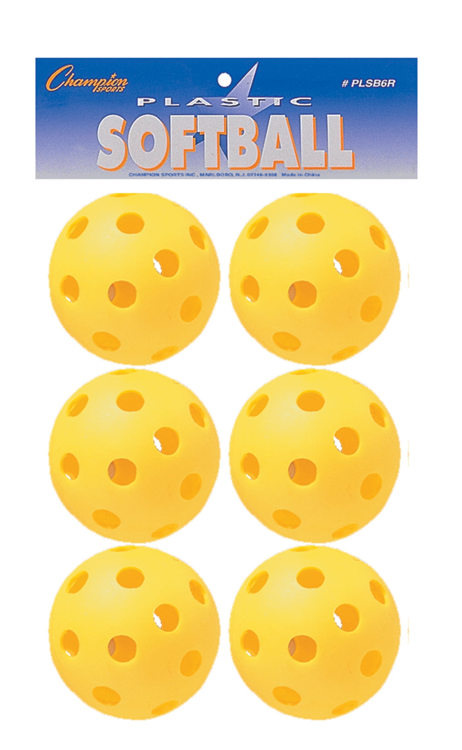 Champion Sports Plastic Softball Retail Pack