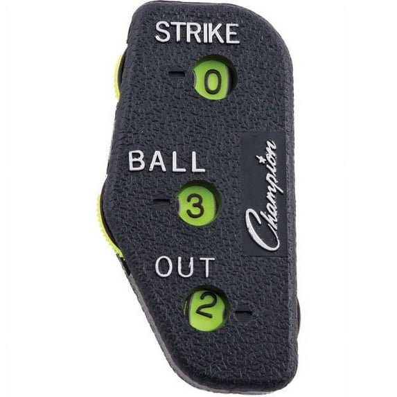 Champion Sports 3 Wheel Plastic Baseball Umpire Count Indicator - Counts Strikes, Balls and Outs